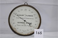 EARLY ADVERTISEMENT -THEROMETER MARKED AUGUST FLOW