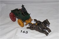 CAST IRON HORSE DRAWN WAGONS