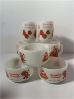 Vintage Strawberry Shortcake Milk Glass