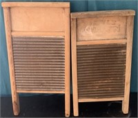 E - LOT OF 2 ANTIQUE WASHBOARDS (G79)