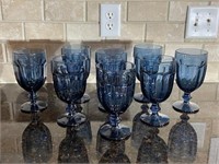 8 Cobalt Blue Goblets