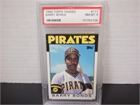 1986 TOPPS TRADED #11T BARRY BONDS RC PSA 8