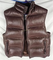 American Eagle Outfitters Brown Leather Vest Lg