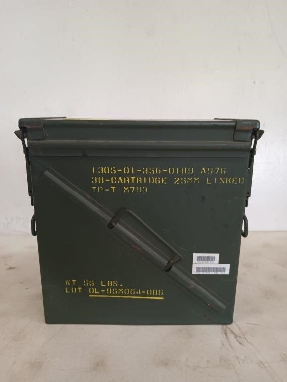 Tall metal ammo can