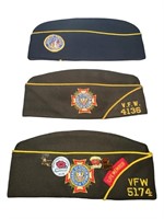 Lot of 3 Vintage VFW Hats