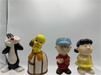 Charlie Brown and Sylvester salt and pepper shakes