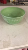 Jadite Fire King Swirl Mixing Bowl "AS IS"