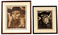 Amish Men Aquatints by Xtian & Kiehl Newswanger