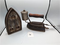 Complete Antique Steam Iron w/ Stand