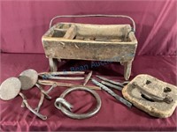 Primitive tool tray, tools, and items
