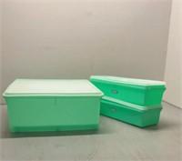 Tupperware storage containers set of 3