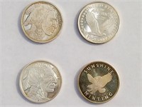4-1oz Silver Rounds