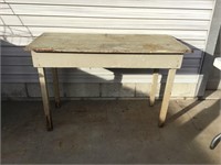 Primitive Painted White Table