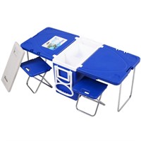 Set - Rolling Cooler with Foldable Picnic Table