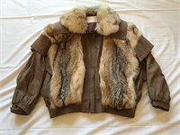BonWit Teller Ladies Leather Jacket with Fur Linin