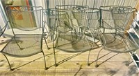 vintage wroght iron outdoor metal chairs
