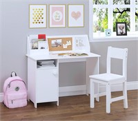 UTEX Kids Study Desk & Chair  White  3-8 Yrs