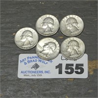 (5) Silver Quarters