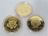 (3) Donald Trump coin (2018-2020) in good