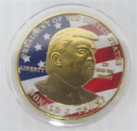 Donald Trump coin in good condition.