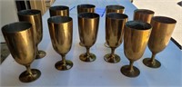 Brass goblets 7" tall 11ct.