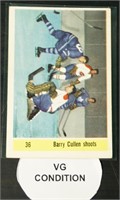 1958 Parkhurst #36 Barry Cullen Shoots Hockey Card