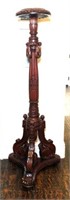 Mahogany Carved Wood Pedestal