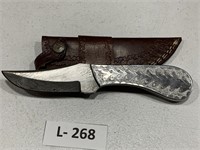 Damascus Knife w/Sheath 3 1/2"