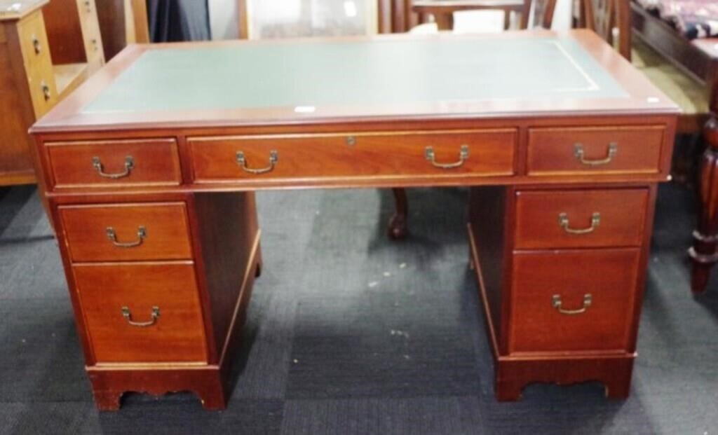 Antique style pedestal desk