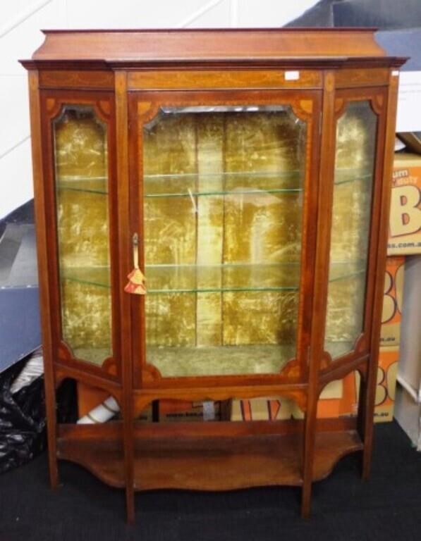 Antique Sheraton style display cabinet