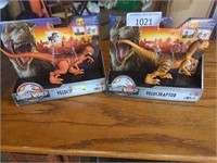 (2) Jurassic World Velociraptor figurines