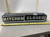 Kitchen Closed / Open Sign Decor