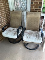 (2) Swivel Patio Chairs