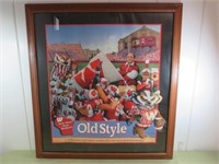 Large Framed WI Badgers Old Style Picture