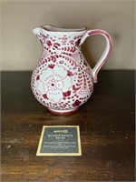 White/Rose Small Pitcher