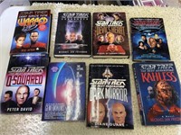 Eight Star Trek hardback books