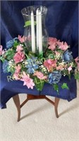 Hurricanes – floral candle arrangements-pair