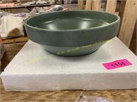 Threshold stoneware green bowl