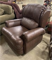 Brown Faux Leather Recliner