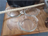 3 GLASS DISHES