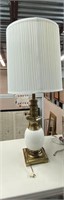 Vintage golden/ white base lamp 37.5in. Tall