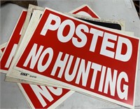 POSTED NO HUNTING SIGNS NEW LOT 1 OF 2