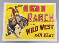Vintage Miller Bros. 101 Ranch Wild West poster