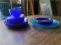 Blue Glass Dishes