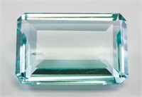 77.40ct Emerald Cut Blue Natural "Aquamrine" GGL