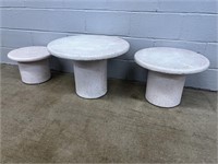 Set of 3 Circular Contemporary Tables