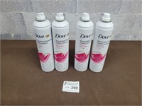 4 Dove unscented hairspray 198ml