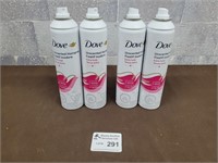 4 Dove unscented hairspray 198ml