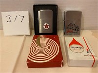 Zippo & Idealine Cigarette Lighters Original Boxes