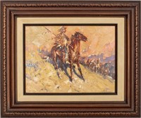 Buck McCain Western Oil on Board